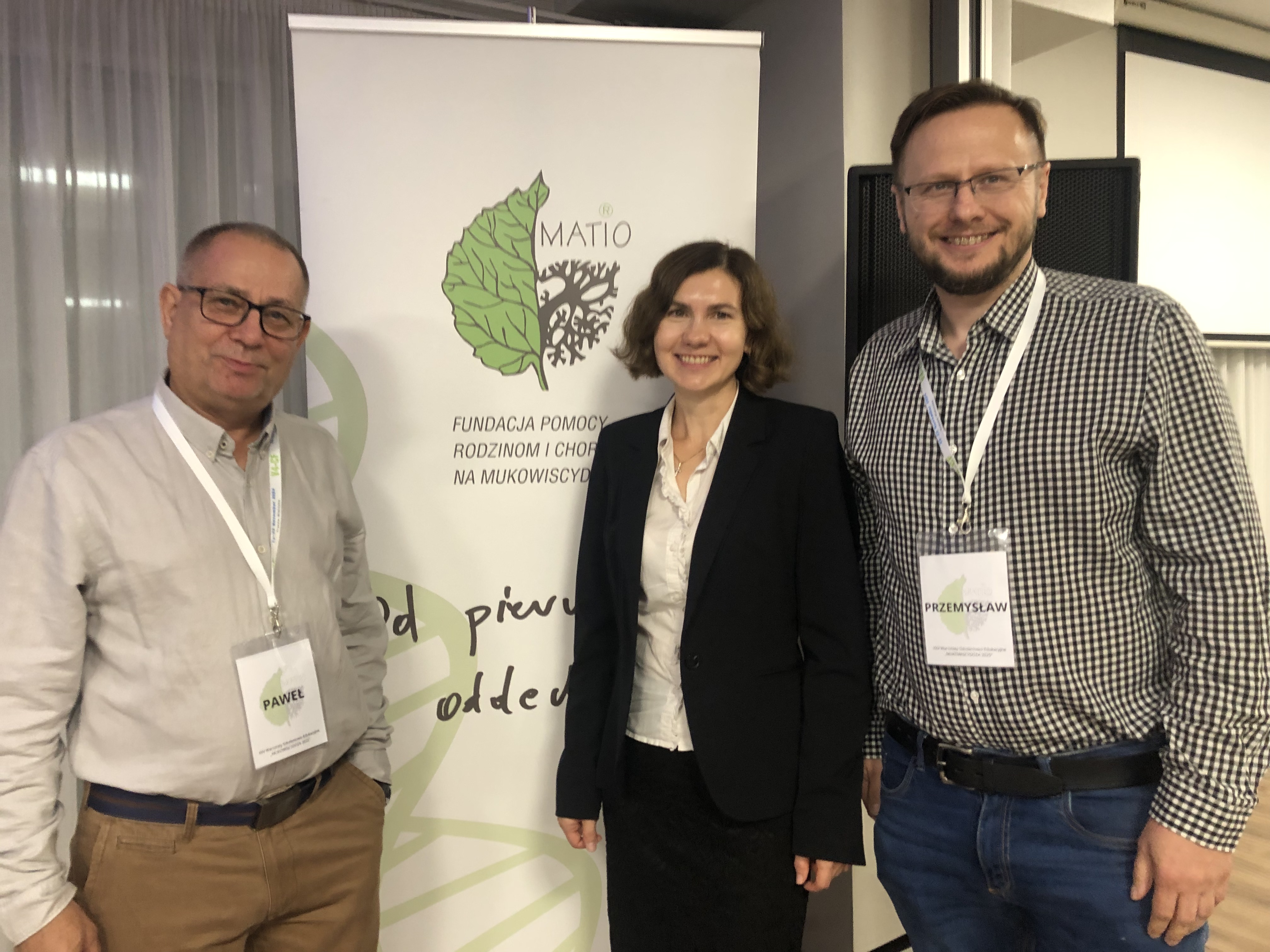 In the photo, from left to right: President of the MATIO Foundation: Paweł Wójtowicz, Dr. Sylwia Bobis-Wozowicz and Vice President of the MATIO Foundation: Przemysław Marszałek